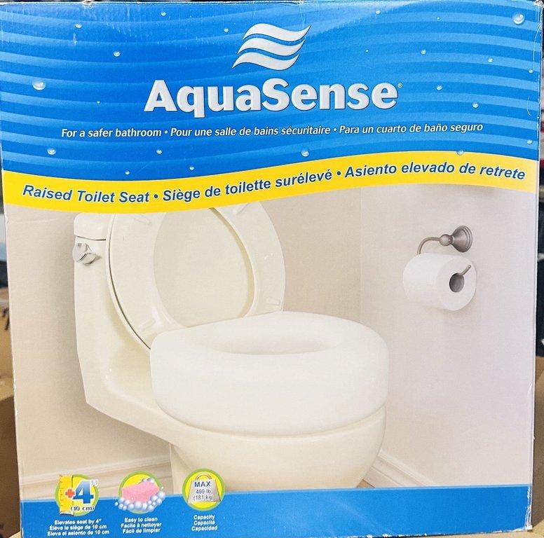 AquaSense Raised Toilet Seat, Standard 4